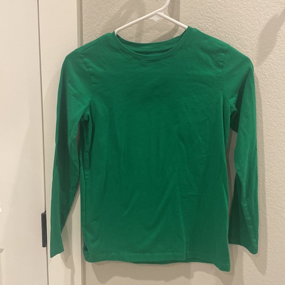 EUC Primary Brand Solid Green Girls Size 12 Long Sleeve Basic Top Shirt - Picture 2 of 7